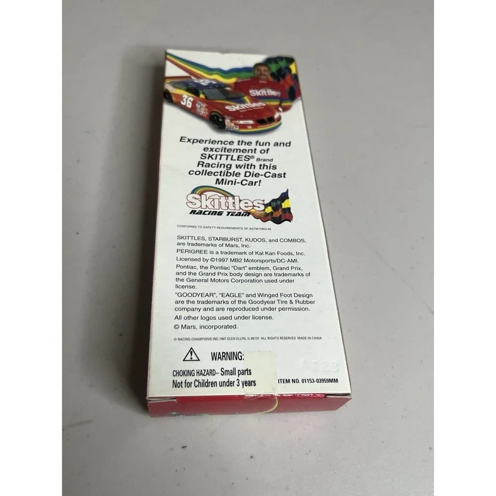 Skittles Die cast mini car racing team #36 New